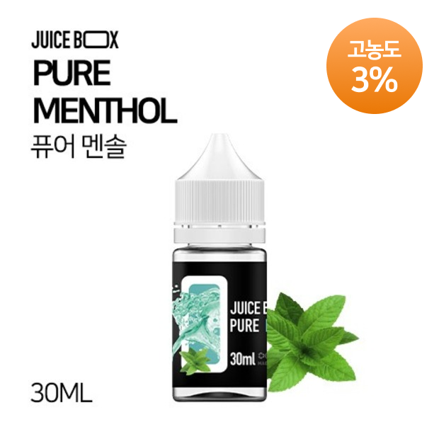 JUICE BOX 고농도⚡ 블랙라벨 퓨어 멘솔 30ml (30MG / 3%)