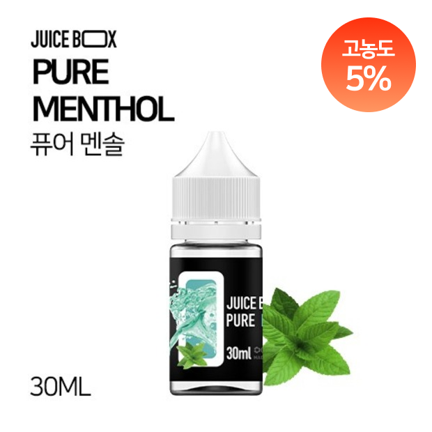 JUICE BOX 고농도⚡ 블랙라벨 퓨어 멘솔 30ml (50MG / 5%)