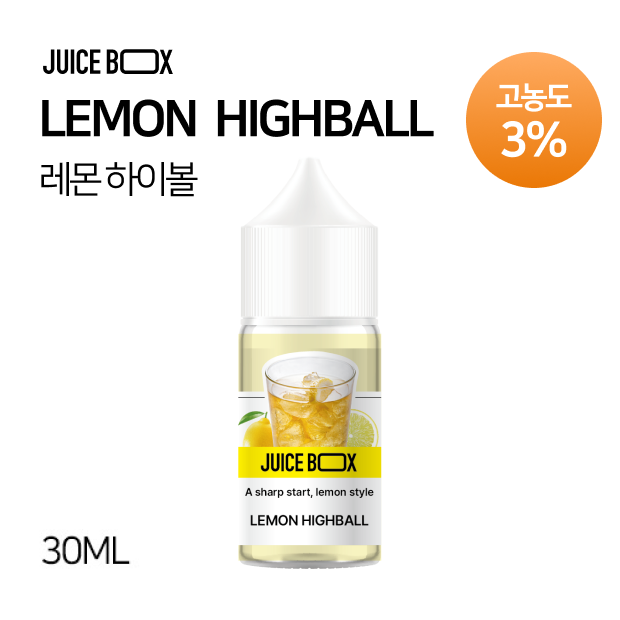 JUICE BOX 고농도⚡ 프레시라벨 레몬하이볼 30ml (30MG / 3%)