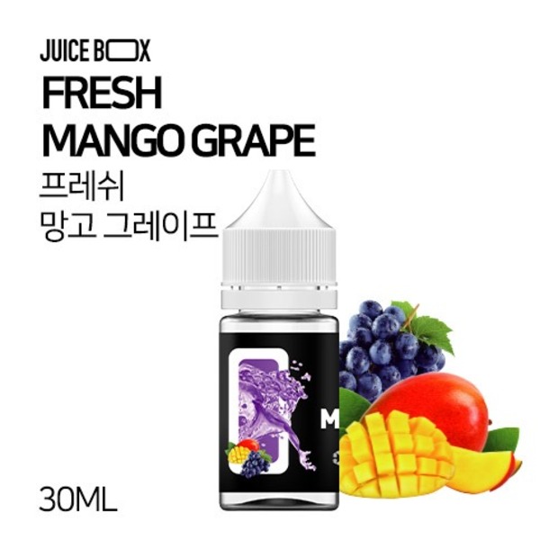 JUICE BOX 블랙라벨 프레쉬 망고 그레이프 30ml