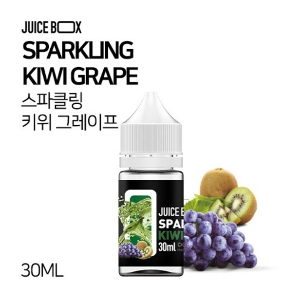JUICE BOX 블랙라벨 스파클링 키위 그레이프 30ml